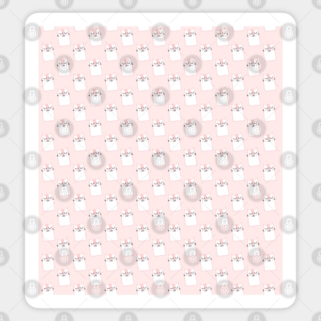 Cute Cat Pattern Sticker by Norzeatic